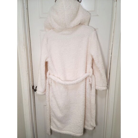 Pottery Barn Teen Hooded Plush Fleece Bathrobe Belt & Pockets - Picture 3 of 13